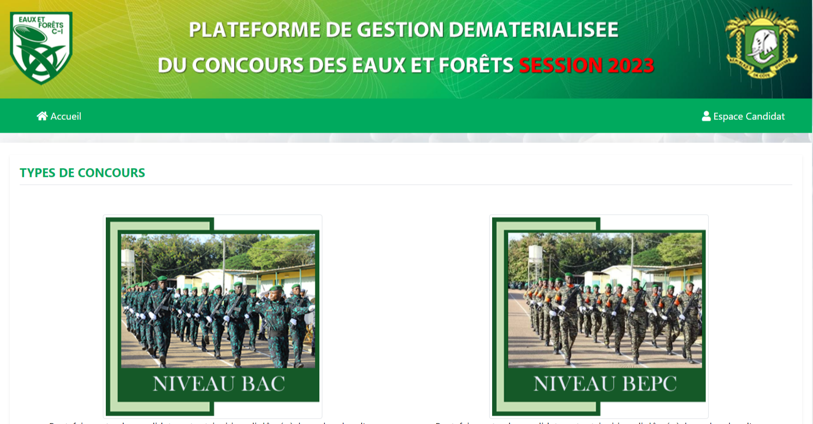 Impression convocations concours Eaux et Forêts 2024 CI disponibles