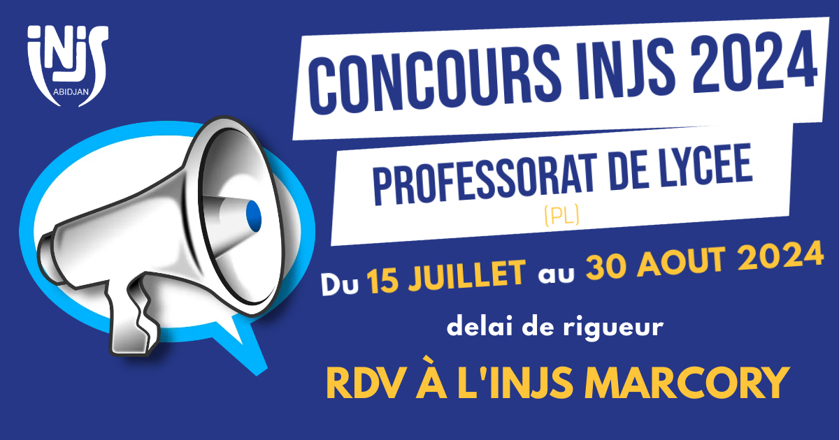 Concours INJS 2024 Côte d'Ivoire